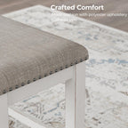 Signature Design by Ashley Robbinsdale 49" Counter Height Dining Bench, Antique White