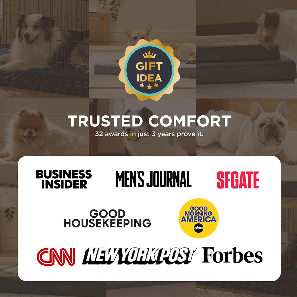 Bedsure Cooling Dog Bed for Crate, Large Breathable Pet Summer Bed, 35 Inch | Orthopedic Egg Crate Foam, Cold Summer Pad Mat, Non-Slip Bottom, Comfy Removable Washable Cover, For Pets Up to 50 lbs