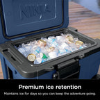 Ninja | Cooler | FrostVault 45QT Cooler with Wheels | Insulated with Temp Dry Storage Drawer | Keeps Ice Cold for Days | for the Beach, Camping, Picnics & More | Lakeshore Blue | FB245BL