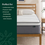 ZINUS 10 Inch True Support Hybrid Mattress [New Version], Queen, Fiberglass Free, Medium Feel, Motion Isolation, Certified Safe Foams & Fabric, Mattress in A Box