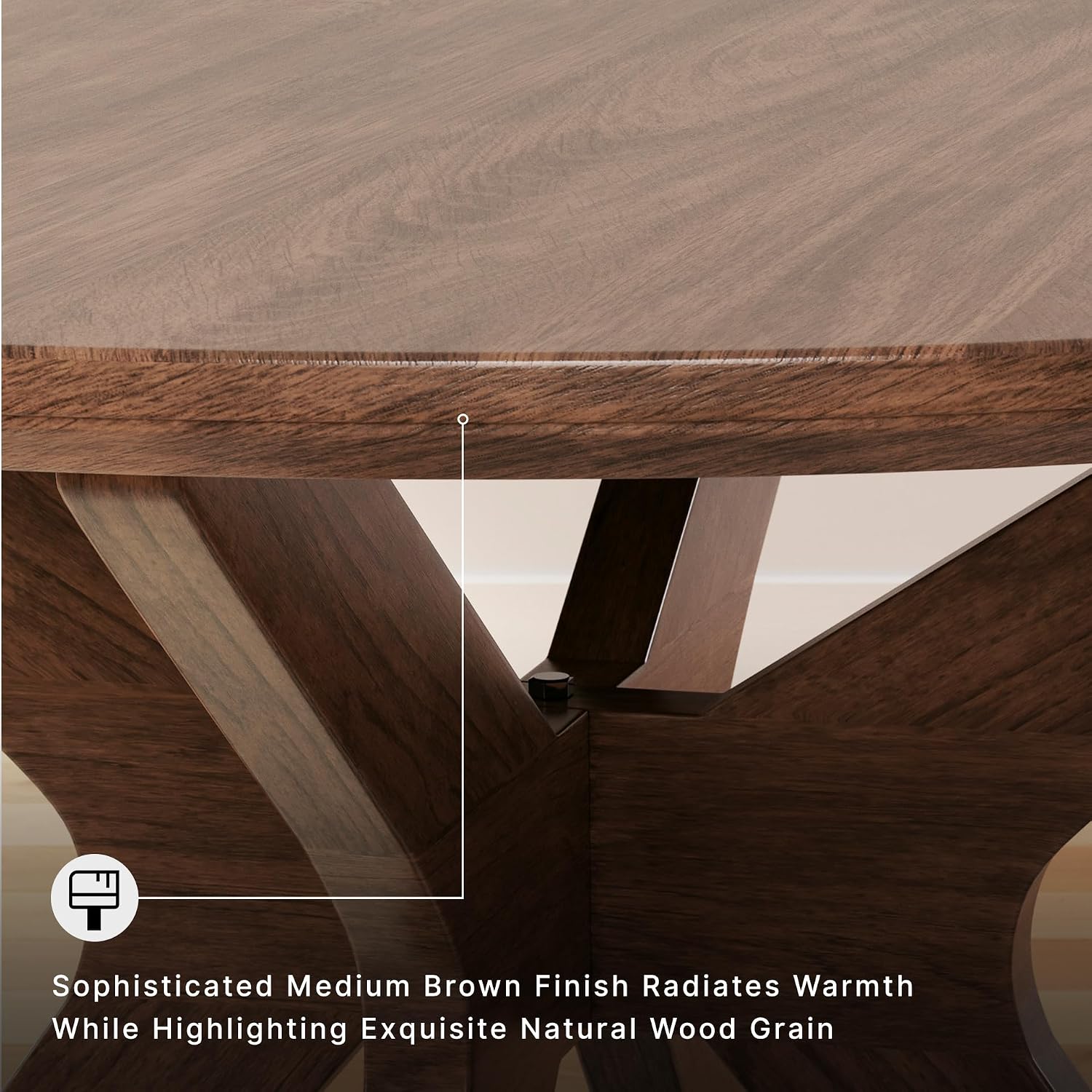 Signature Design by Ashley Lyncott Traditional Round Dining Room Table, Seats up to 4, Brown, 45" W x 29.75" H