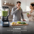 Ninja Professional Plus Blender Premier | Max Power Smoothie Blender, Ice Cream Maker, Frozen Drink & Margarita Machine | 3 Auto IQ™ Presets, 1400 W, 72oz Total Crushing Pitcher | Blue | BN701BLBRN