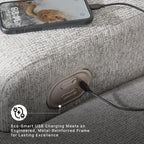 Signature Design by Ashley Acklen Place 3-Piece Power Reclining Sectional, Zero Gravity Recline and Adjustable Headrests, Next-Gen Nuvella Performance Fabric for Living Room Relaxation, Pewter Gray