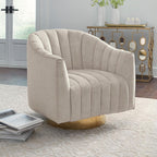 Signature Design by Ashley Penzlin Swivel Accent Chair, Beige