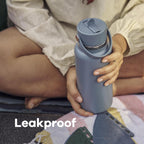 Hydro Flask Water Bottle - Insulated Stainless Steel - Wide Mouth Flex Straw Lid, Non Spill, Leakproof and Refillable in 32 Oz Tonal Black