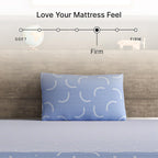 Signature Design by Ashley Full Size iKidz 7 Inch Firm Gel Memory Foam Mattress with Stretch Knit Cover & Pillow Included, Blue Ocean, Fiberglass-Free, Mattress in A Box