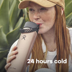 Hydro Flask 24 Oz Lightweight Wide Straw Lid - Insulated Stainless Steel Water Bottle - Hiking, Commuting Sapphire Blue