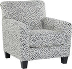 Signature Design By Ashley Hayesdale Modern Accent Chair with Removable Cushions and Tapered Legs, Black & Gray