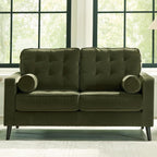 Signature Design by Ashley Reveon Lakes Contemporary Loveseat with Tufted Cushion and Removable Cushion, Green