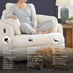Signature Design by Ashley Modmax Swivel Glider Nursery Recliner, Stain-Resistant Next-Gen Nuvella Performance Fabric Rocking Chair for Living Room, Oyster Beige, 42" W