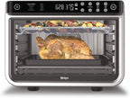 Ninja Air Fryer & Toaster Oven Combo | 10-in-1 Foodi XL Pro Air Fry Countertop Oven | Fit a 5-lb Chicken & Sheet Pan of Vegetables | Bake, Dehydrate, Toast & More |1800 Watts | Stainless Steel | DT201