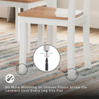 Signature Design by Ashley Gesthaven Casual Modern Dining Room Table Set with 4 Chairs and Bench, Set of 6, Mango Wood, 30.25" Table Height, White & Light Brown