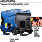 Westinghouse 5000 Peak Watt Super Quiet Portable Inverter Generator, Remote Electric Start with Auto Choke, Wheel & Handle Kit, RV Ready, Gas Powered, Parallel Capable