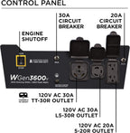 Westinghouse Outdoor Power Equipment 4650 Peak Watt Portable Generator, RV Ready 30A Outlet, Gas Powered