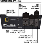 Westinghouse Outdoor Power Equipment 4650 Peak Watt Portable Generator, RV Ready 30A Outlet, Gas Powered