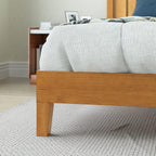 Zinus Alexis Deluxe Wood Platform Bed Frame with Headboard, Wood Slat Support, No Box Spring Needed, Easy Assembly, Rustic Pine, King