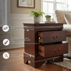 Signature Design by Ashley Alisdair Traditional 2 Drawer Nightstand, 23.75" Tall, Dark Brown