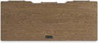 Signature Design by Ashley Roanhowe Contemporary 68" Home Office Desk with 6 Felt-Lined Drawers, USB Charging Ports and Cord Management, Dark Brown