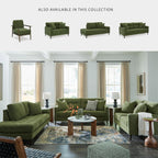 Signature Design by Ashley Bixler Mid-Century Modern Upholstered Showood Accent Chair, Green