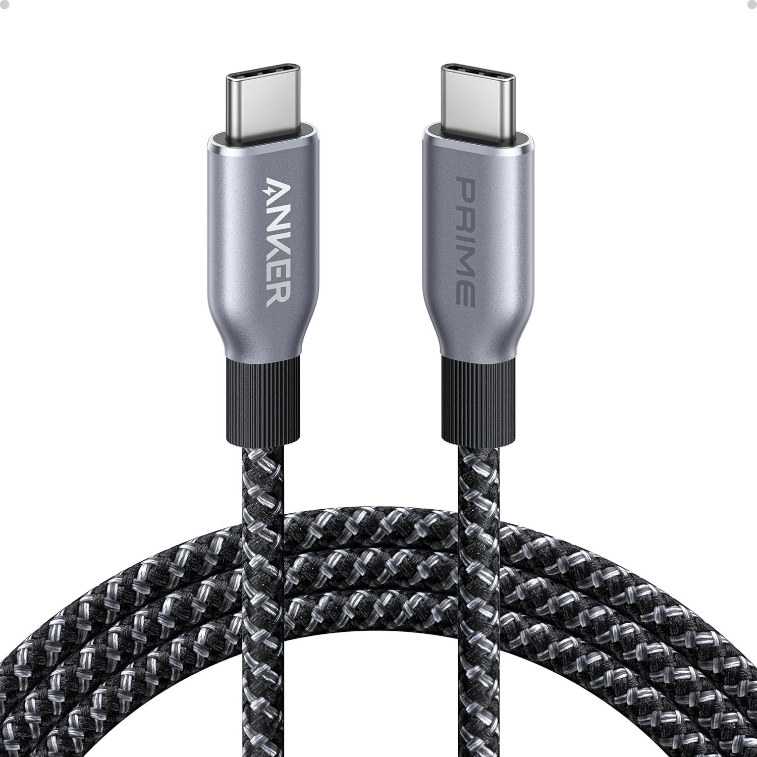 Anker Prime USB C to USB C Cable, 240W Fast Charging Cable (6 FT) | Upcycled braided nylon USB 2.0 cable with 100-year bend durability for iPhone 17/17 Pro/17 Pro Max, MacBook, Galaxy S24