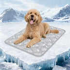 Rywell Dog Cooling Mat 2.0, Elegant Grey, 44"*32" Thick & Durable Cooling Mat for Extra Large Dogs, Extended Cooling with Waterproof & Color-Changing Arc-Chill Fiber (Q-Max>0.5), Ideal for Summer