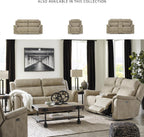 Signature Design by Ashley Power Reclining Loveseat with Console, Next-Gen Durapella, Zero Gravity Mechanism, Easy to Clean Water Resistant Performance Fabric, Sand