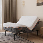 Split King Adjustable Bed Frame with Mattress - 14” Luxury Hybrid Mattress, Smart APP Contorl, Massage, Zero Gravity, Anti-Snore, 5 Minutes Installation, Head and Foot Incline, Medium Soft, Split King