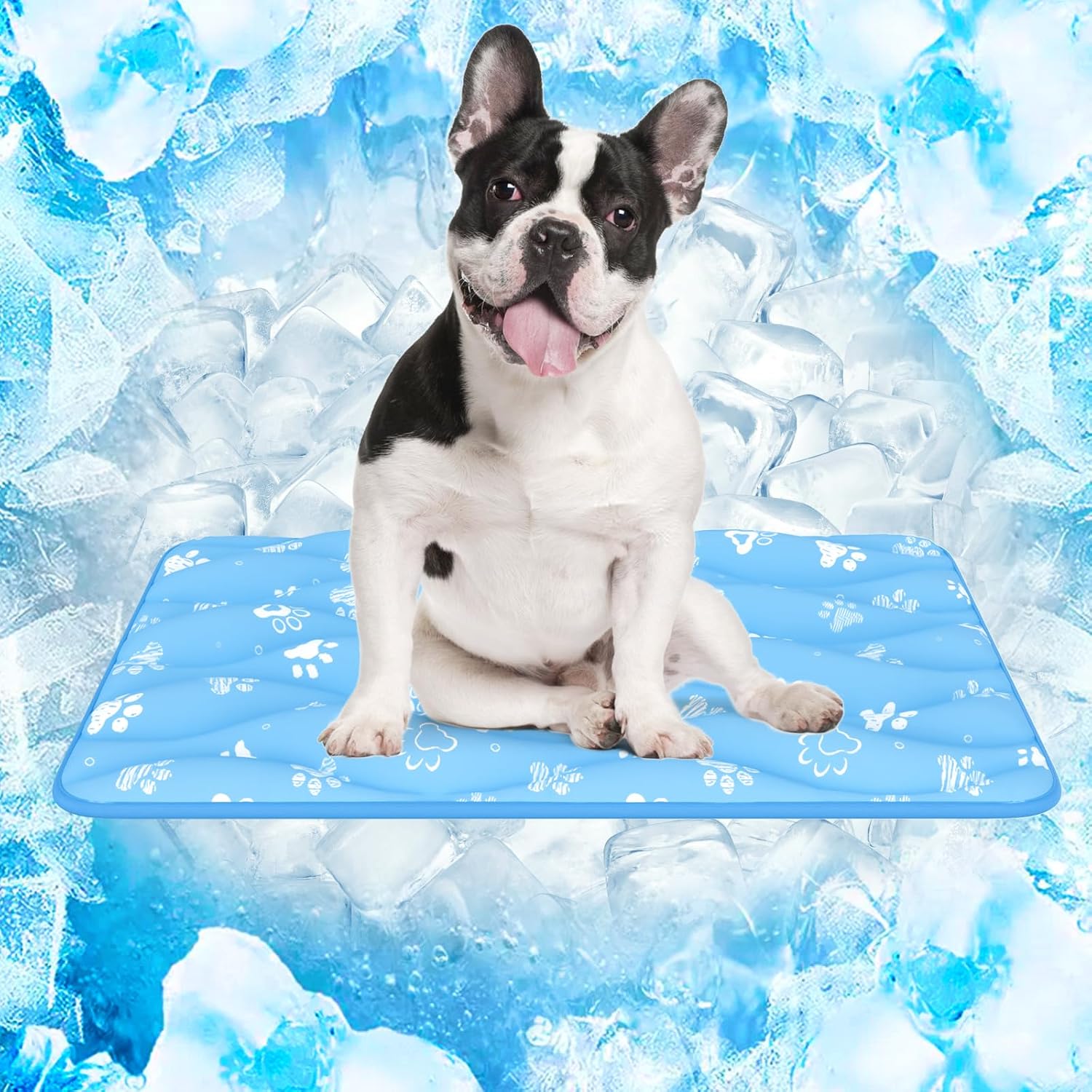 Rywell Super-Absorbent Cooling Mat for Dogs 44"x32" Arc-Chill 3.0 & Color-Changing Dog Cooling Mat, Stay Cool & Dry, Washable, Non-Slip Pet Bed Mat for Floors, Sofas, Kennels