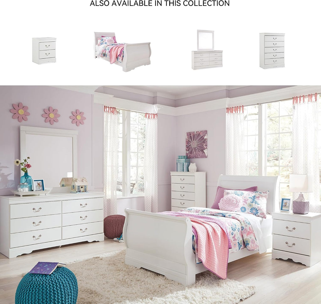 Signature Design by Ashley Children's Anarasia 5 Drawer Chest of Drawers, White