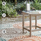 Signature Design by Ashley Sundown Treasure Outdoor Patio HDPE Weather Resistant End Table, Brown