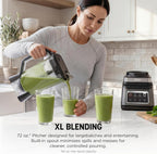 Ninja BN751 Professional Plus DUO Blender, 1400 Peak Watts, 3 Auto-IQ Programs for Smoothies, Frozen Drinks & Nutrient Extractions, 72-oz. Total Crushing Pitcher & (2) 24 oz. To-Go Cups, Black