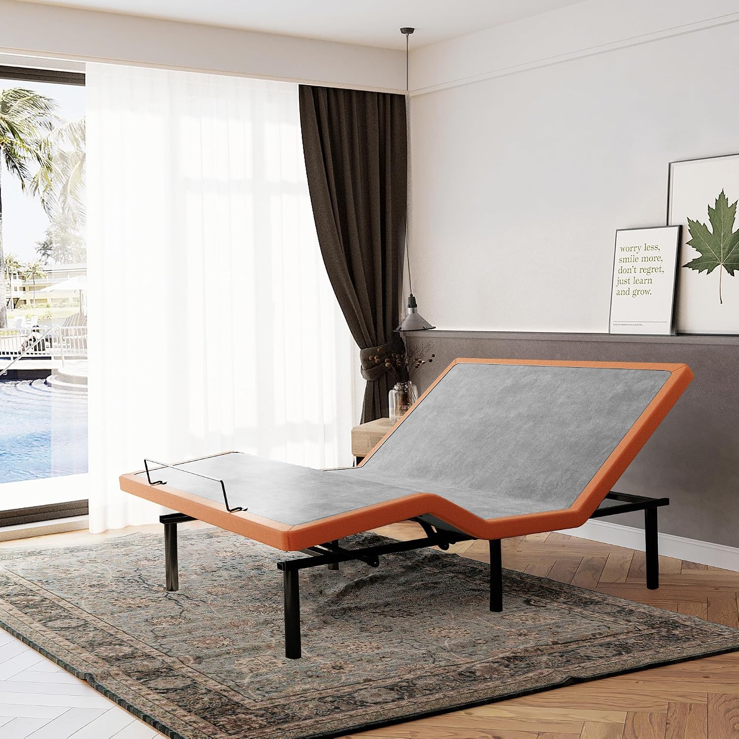 Split King Adjustable Bed Frame with Mattress - 14” Luxury Hybrid Mattress, Smart APP Contorl, Massage, Zero Gravity, Anti-Snore, 5 Minutes Installation, Head and Foot Incline, Medium Soft, Split King