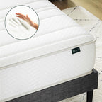 Zinus 6 Inch Foam and Spring Hybrid Mattress [New Version], Twin, Medium Firmness, Durable Support, Certified Safe Foams & Fabric, Mattress in A Box, White