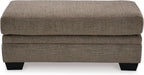 Signature Design by Ashley Stonemeade Upholstered Ottoman, Oversized Contemporary Footrest, 100% Polyester Chenille, Ideal for Living Room Seating, Nutmeg Brown, 44" W