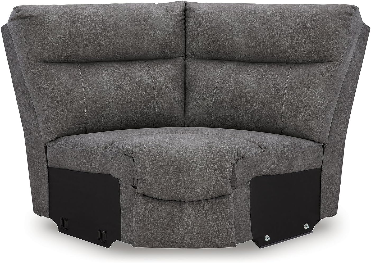 Signature Design by Ashley Contemporary Next-Gen DuraPella L-Shape Symmetrical Faux Leather 5-Piece Power Reclining Sectional with Adjustable Headrest and USB Charging Ports, Gray