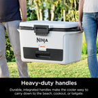 Ninja FrostVault 50qt Hard Cooler with Dry Zone | Integrated Fridge-Temp Dry Storage Drawer | Premium Heavy-Duty Insulated Cooler | Keeps Ice Cold for Days | Spanish Moss | FB151GN1