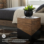 Signature Design by Ashley Trailbend Eclectic Accent End Table, Brown & Gunmetal