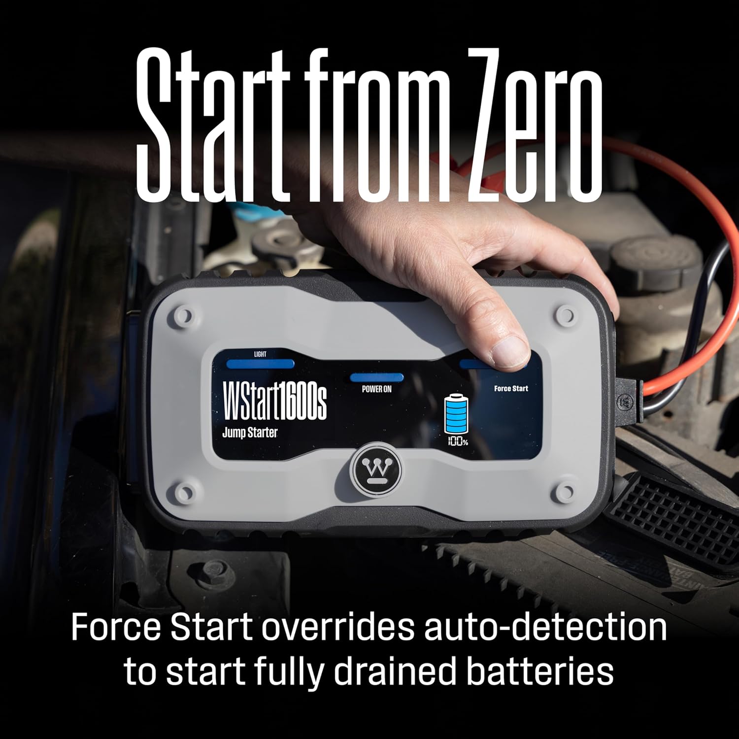 Westinghouse 2000A Portable Jump Starter & USB Power Bank - 12V Car Battery Booster Pack Jump Box for Up to 7.0L Gas & 5.0L Diesel Engines, Bright LED Flashlight, IP65 Rated Waterproof Housing
