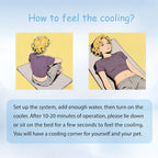 Pet Pad Cooling System for Summer, Consistent Cooling Water Mat for Dogs and Cats, No Refrigeration or Chemical Gel Needed, Machine Washable Bed, Ideal for Home and Crates (Gray, XL)