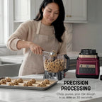 Ninja Professional Plus Kitchen System Premier | 3-in-1 System I Food Processor, Blender, Mixer, Vegetable Chopper | Auto IQ Tech I 1400W | 72oz Pitcher, 64oz Bowl, 2 To-Go Cups | Red | BN801RD1BRN