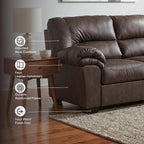 Signature Design by Ashley WalkerPoint Contemporary Sofa with Removable Cushion, Dark Brown
