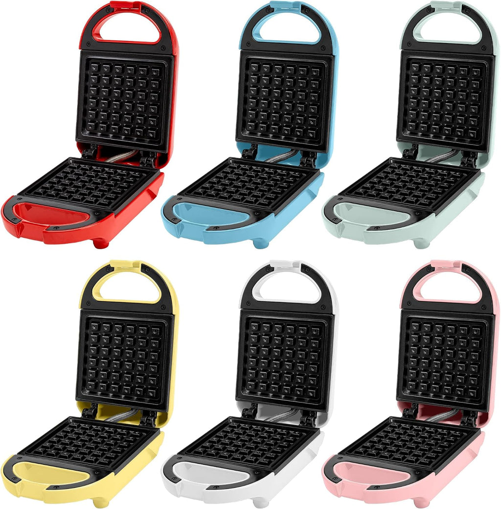 Tasty Mini Nonstick Waffle Maker, Perfect for Individual Waffles, Hash Browns, Brownies and more, Quick Results, Easy Clean Up, 600W, Blue