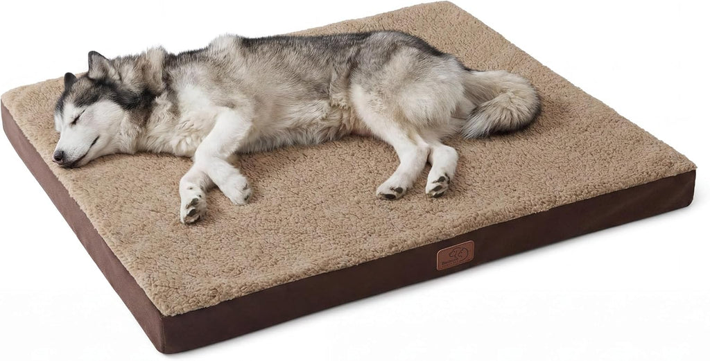 Bedsure Cooling Dog Bed for Crate, Large Breathable Pet Summer Bed, 35 Inch | Orthopedic Egg Crate Foam, Cold Summer Pad Mat, Non-Slip Bottom, Comfy Removable Washable Cover, For Pets Up to 50 lbs