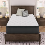 Signature Design by Ashley California King Pillow Top 13 ' Pillow Top Hybrid Mattress with Gel Memory Foam and Edge Support for Cool Sleep and Pressure Relief, Fiberglass-Free