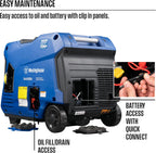Westinghouse 5000 Peak Watt Super Quiet Portable Inverter Generator, Remote Electric Start with Auto Choke, RV Ready 30A Outlet, Gas Powered, CO Sensor, Parallel Capable