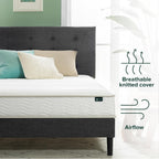 Zinus 6 Inch Foam and Spring Hybrid Mattress [New Version], Twin, Medium Firmness, Durable Support, Certified Safe Foams & Fabric, Mattress in A Box, White