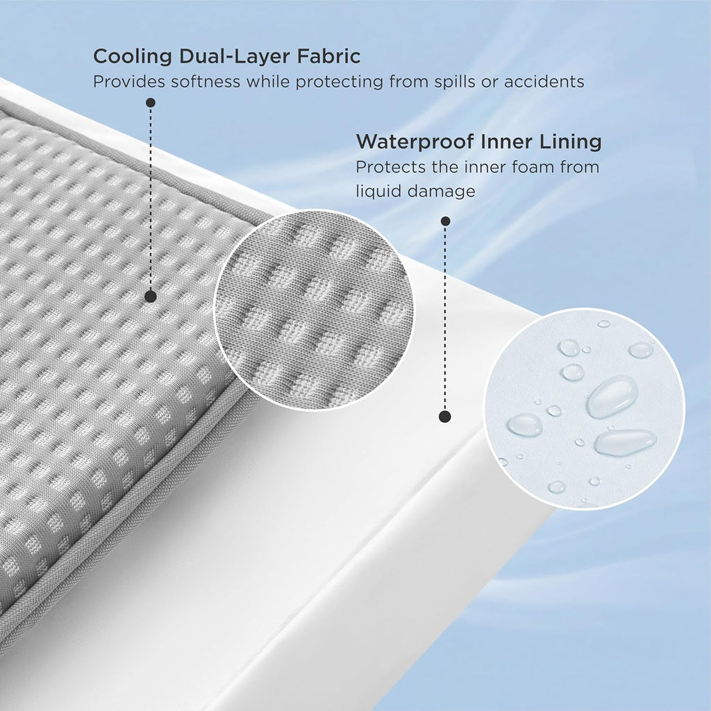 Bedsure Cooling Dog Bed for Crate, Large Breathable Pet Summer Bed, 35 Inch | Orthopedic Egg Crate Foam, Cold Summer Pad Mat, Non-Slip Bottom, Comfy Removable Washable Cover, For Pets Up to 50 lbs