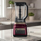 Ninja Professional Plus Kitchen System Premier | 3-in-1 System I Food Processor, Blender, Mixer, Vegetable Chopper | Auto IQ Tech I 1400W | 72oz Pitcher, 64oz Bowl, 2 To-Go Cups | Red | BN801RD1BRN