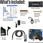Westinghouse 12500 Peak Watt Dual Fuel Home Backup Portable Generator, Remote Electric Start, Transfer Switch Ready, Gas and Propane Powered, CO Sensor