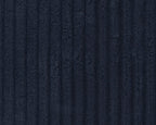 Signature Design by Ashley SimpleJoy Sofa, 83" Navy Blue Contemporary 3-Seater Couch, Soft Polyester Corduroy Fabric with Anti-Sag Platform Foundation, Living Room Furniture